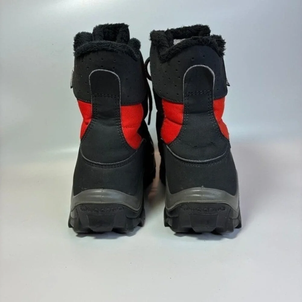 Quechua Kids Decathlon black and red snow boots‎ Sz 4 (eu 36) excellent